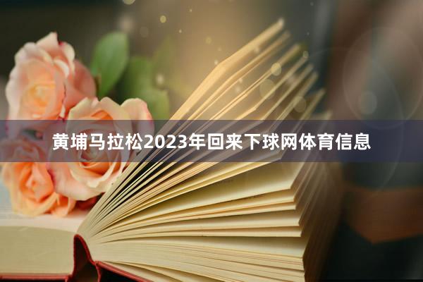 黄埔马拉松2023年回来下球网体育信息