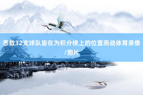 悉数32支球队皆在为积分榜上的位置而战体育录像/图片