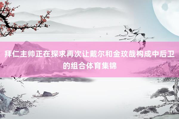 拜仁主帅正在探求再次让戴尔和金玟哉构成中后卫的组合体育集锦