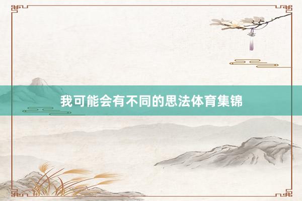 我可能会有不同的思法体育集锦