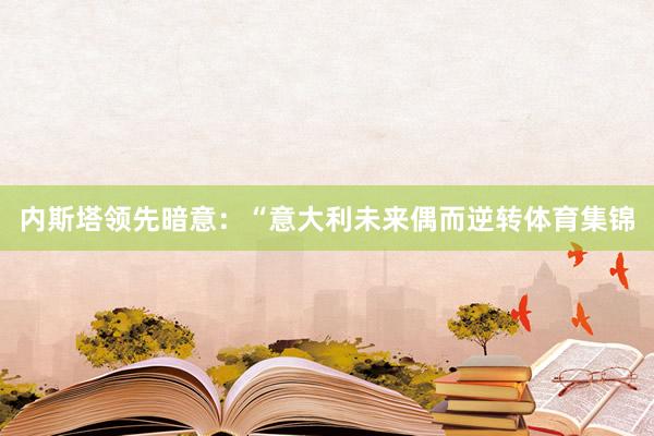 内斯塔领先暗意：“意大利未来偶而逆转体育集锦