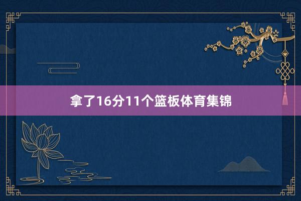 拿了16分11个篮板体育集锦