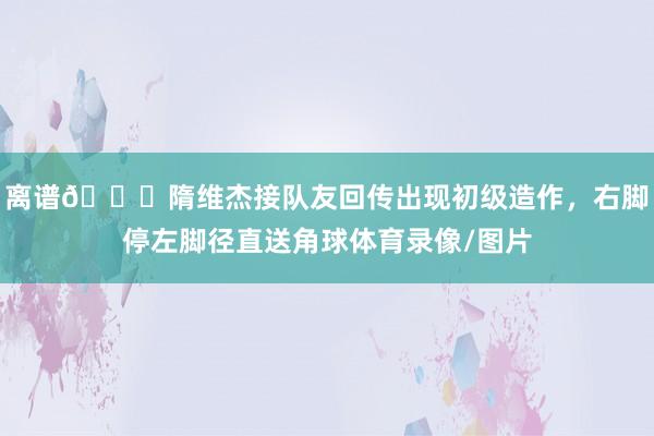 离谱😅隋维杰接队友回传出现初级造作，右脚停左脚径直送角球体育录像/图片