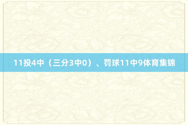11投4中（三分3中0）、罚球11中9体育集锦