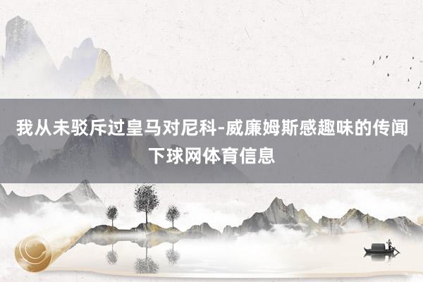 我从未驳斥过皇马对尼科-威廉姆斯感趣味的传闻下球网体育信息