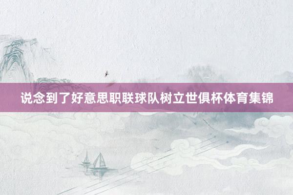 说念到了好意思职联球队树立世俱杯体育集锦
