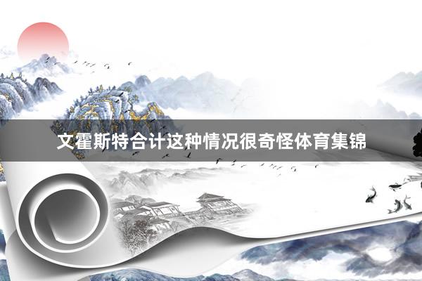文霍斯特合计这种情况很奇怪体育集锦