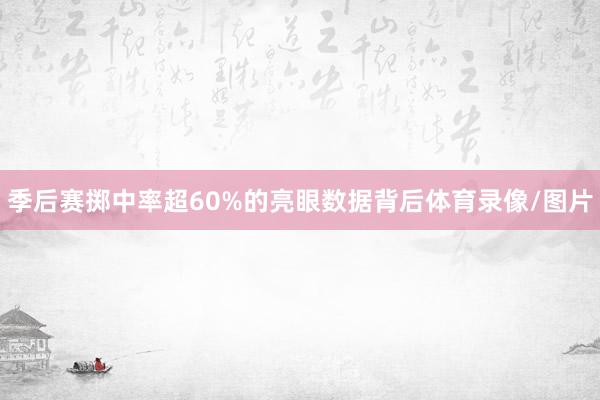 季后赛掷中率超60%的亮眼数据背后体育录像/图片