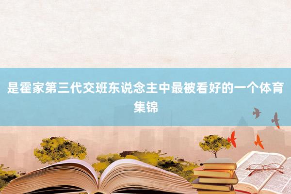 是霍家第三代交班东说念主中最被看好的一个体育集锦
