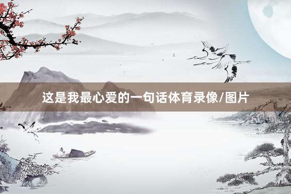 这是我最心爱的一句话体育录像/图片