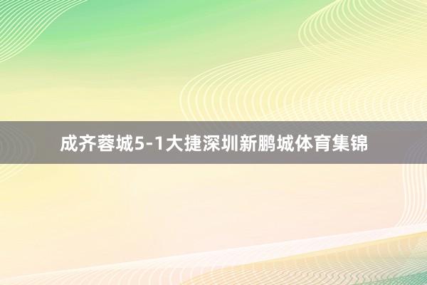 成齐蓉城5-1大捷深圳新鹏城体育集锦