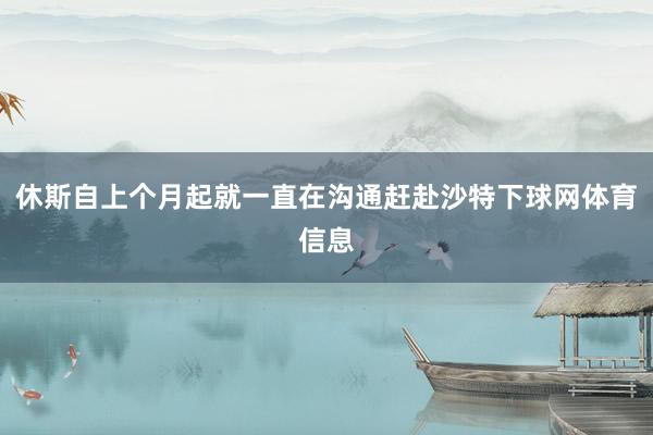 休斯自上个月起就一直在沟通赶赴沙特下球网体育信息