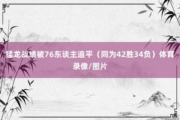 猛龙战绩被76东谈主追平（同为42胜34负）体育录像/图片